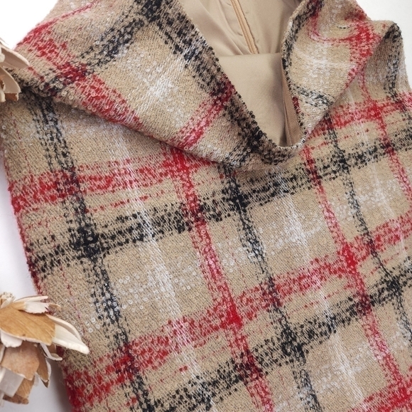 Talbots Tan Plaid Wool Blend Skirt Sz 4 - Picture 6 of 13
